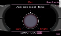 Display: Adjusting brightness of warning lamp